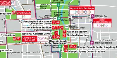 Zemljevid Beijing olimpijski park