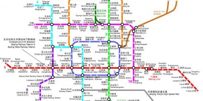 Peking metro zemljevid 2016