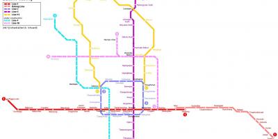 Zemljevid Pekingu podzemno mesto