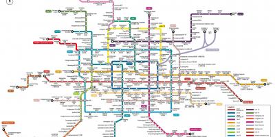 Zemljevid Pekingu postaji podzemne železnice