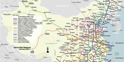 Peking železniške zemljevid