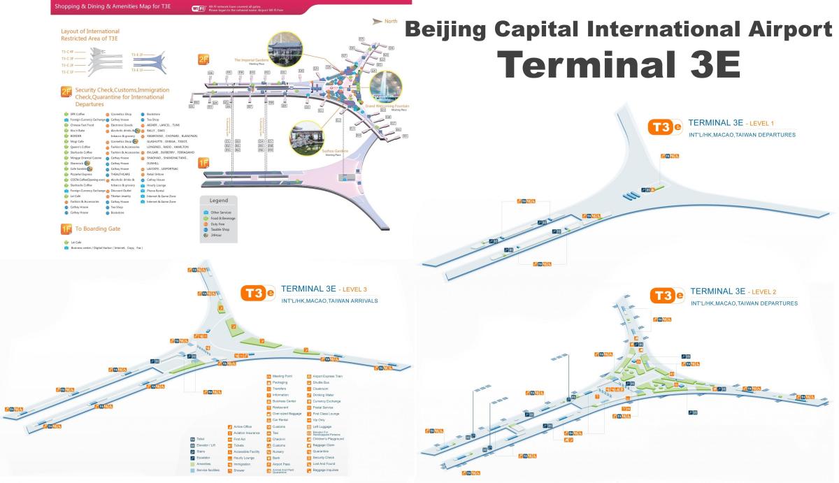 Peking terminal 3 zemljevid