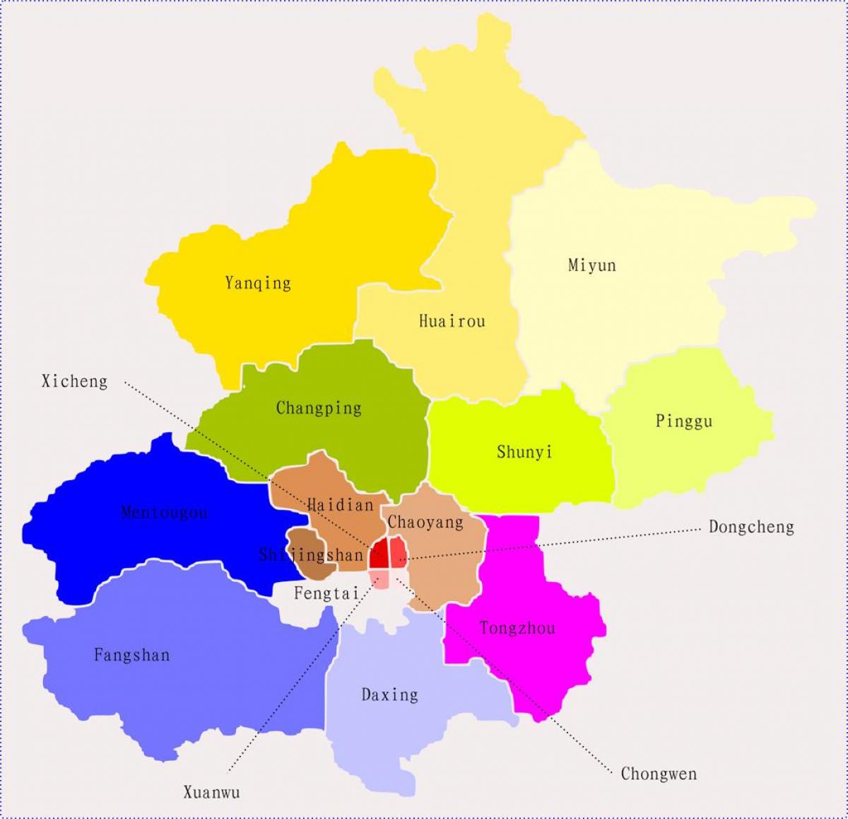 Peking Kitajska zemljevid