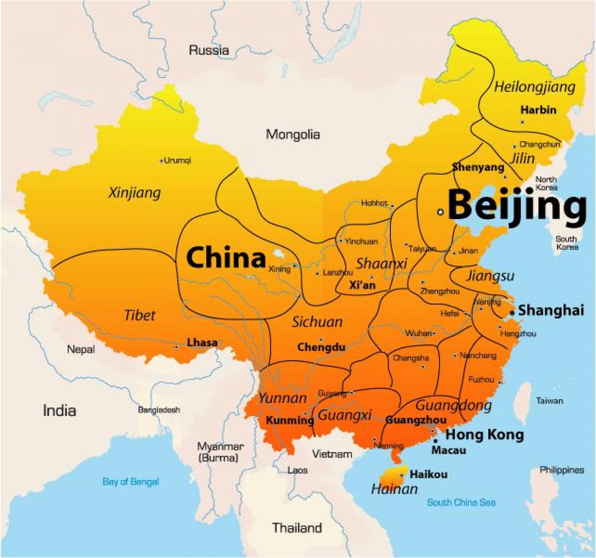 Peking na zemljevidu