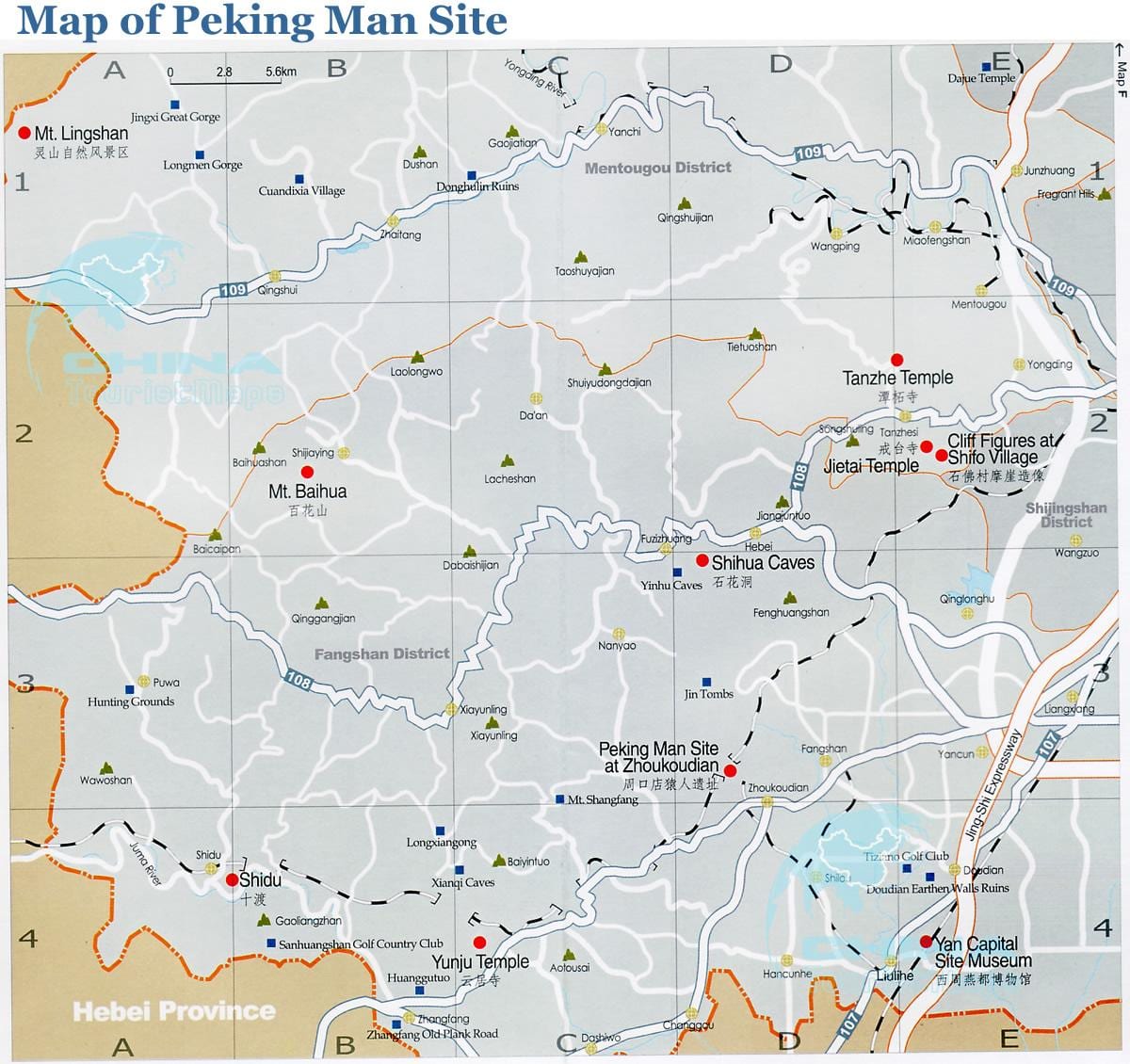 zemljevid Peking
