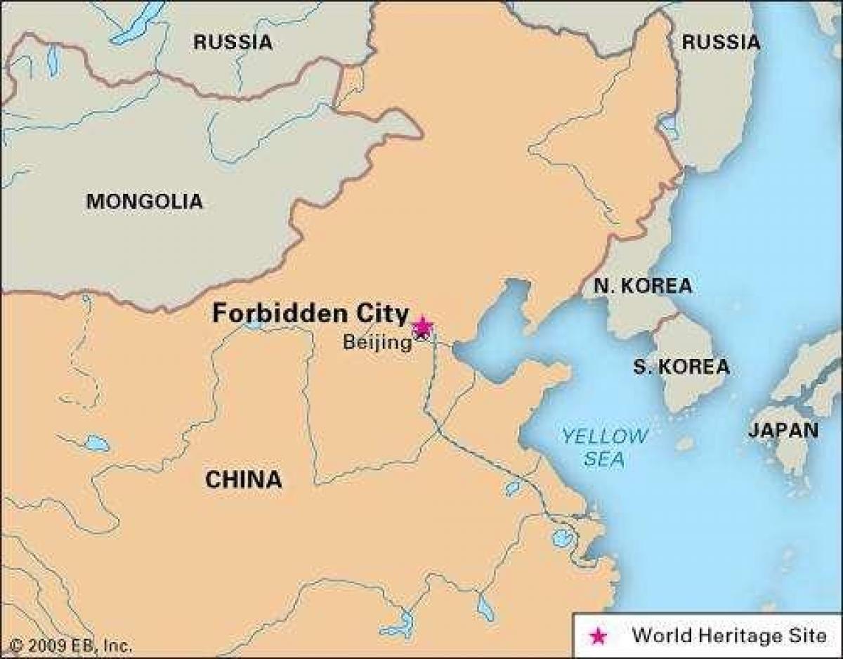 prepovedano mesto, Kitajski zemljevid