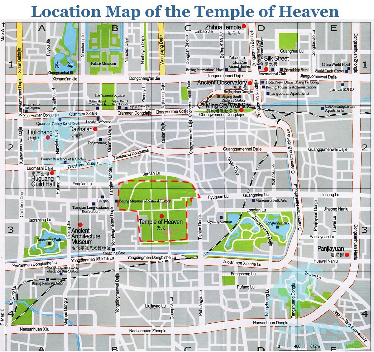 zemljevid tempelj nebes 