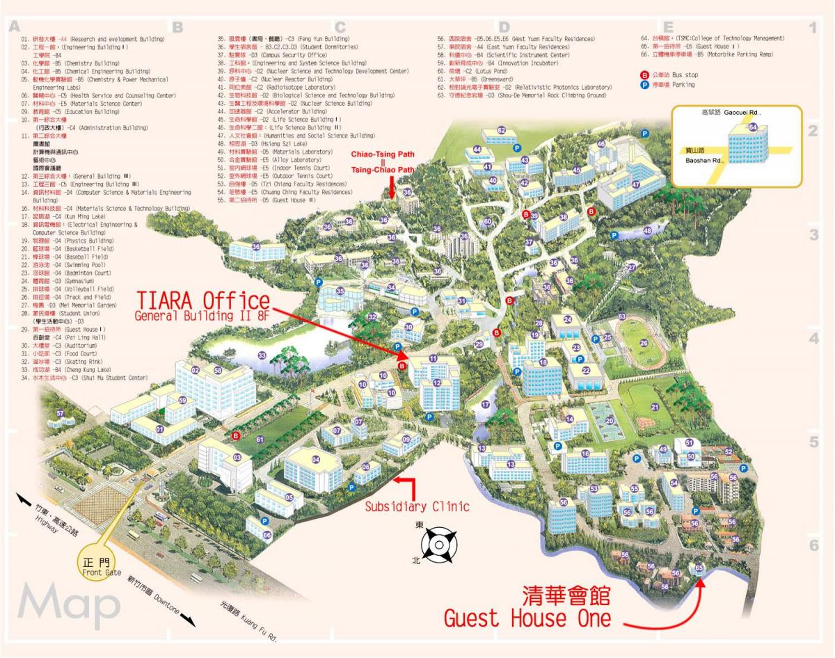 tsinghua university campus zemljevid